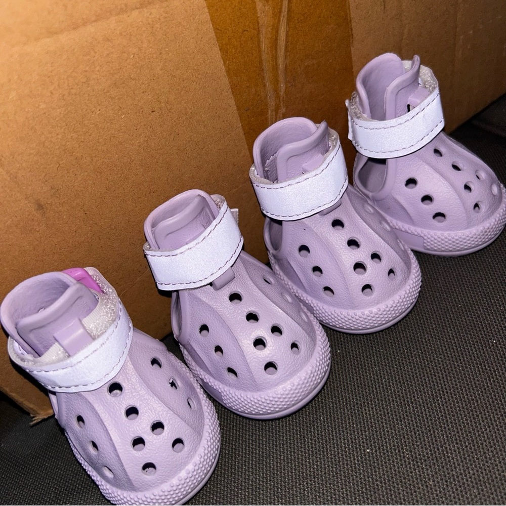 XS Purple Dog Waterproof Breathable Non-Slip Dog Boots Shoes Paw - Picture 8 of 11